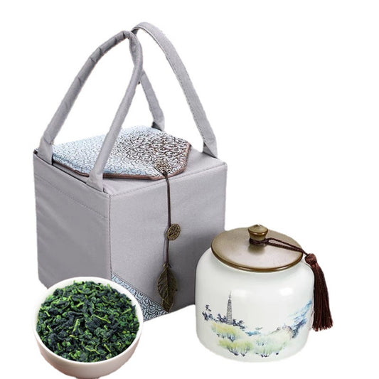 Premium Anxi Tieguanyin Tea High Mountain Oolong Tea  Fresh Fragrance Cloth Bag Ceramic Filling 250g Gift Tea 新茶铁观音茶叶安溪茶叶高山乌龙茶桂花香清香布包陶瓷250克礼茶