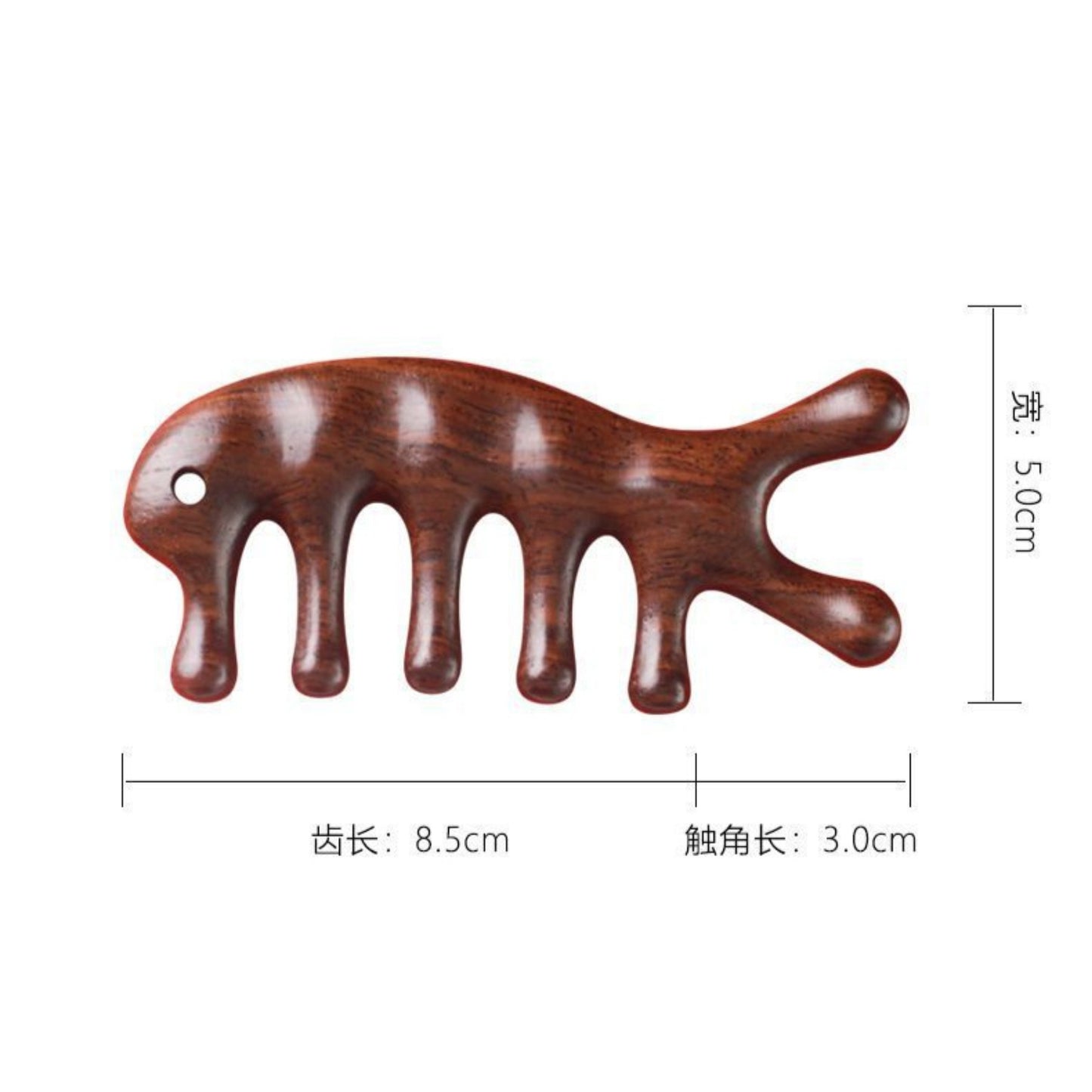 Massage Comb Head, Scalp Meridian Comb, Eye Massage, Hair Loss, Household Sandalwood Health Head Therapy Comb