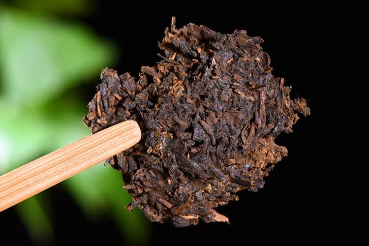 Premium Puer Ripe Tea Brown 357g/12.59oz Natural Without Additives Puerh Tea Cake Black tea for Daily Drink and Gift 印记黄 布朗357克普洱茶饼