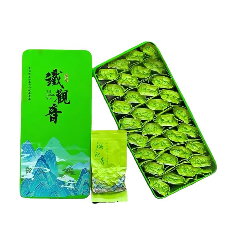 Flowery Positive Flavour Traditional Natural and Additive-free Tieguanyin Tea Anxi Oolong Tea 500g(250g*2) Iron Box Set 新茶花香正味传统手工红心铁观音茶叶安溪乌龙茶新枞500克铁盒装