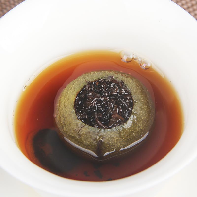 Natural and Additive-free Xinhui Old Tree Sun-dried Small Green Citrus Small Green Citrus Puerh Tea 500g Palace Citrus Puerh Tea Xiaoqinggan 新会老树日晒小青柑小青柑普洱茶 宫廷柑普茶500克