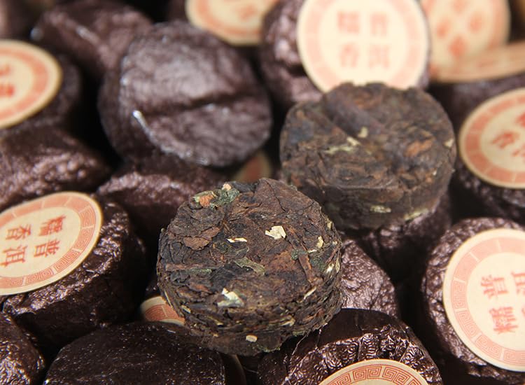 Natural and Additive-free Glutinous Rice Fragrance Puerh Tea Small Tuo Tea Cake 500g Yunnan Ripe Tea Glutinous Fragrance Black Tea 糯米香普洱茶小沱茶饼云南熟茶小坨小粒装糯香黑茶叶糯香玉饼