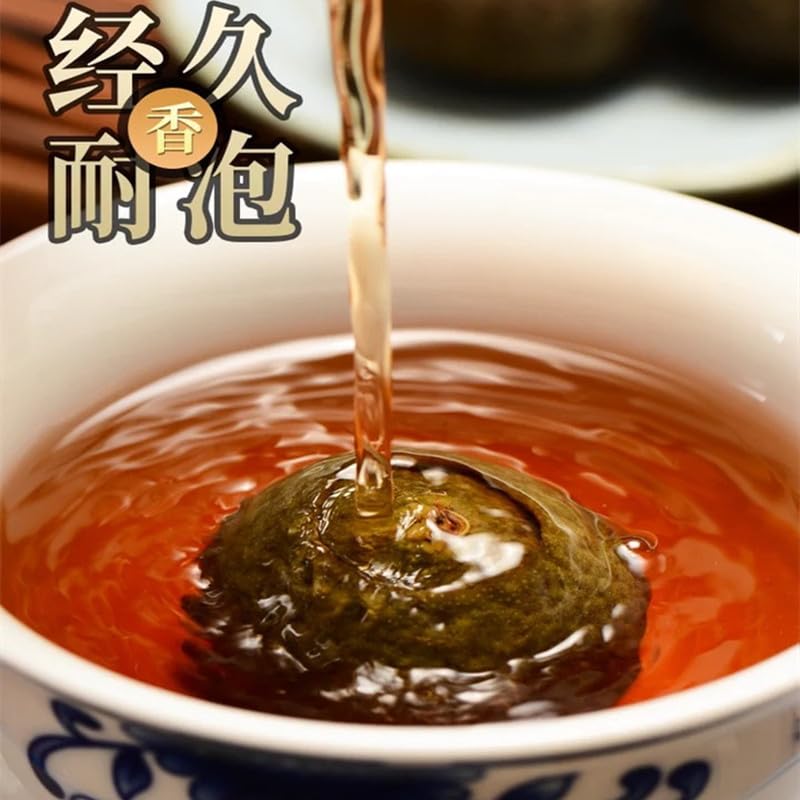 Guangdong Xinhui Puerh Small Green Citrus Tea Citrus Tea Puerh Ripe Tea Chen Pi Puerh Tangerine Puerh Tea 500g/ 17.63oz Cooked Tea陈皮普洱桔普茶500克罐装