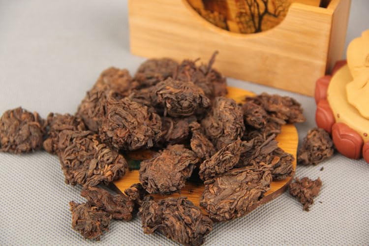 Natural and Additive-free Puerh Tea Golden Bud Old Tea Fermented Loose Yunnan Black Tea Natural Loose Tea Leaf Menghai Ripe Tea Cooked Tea 黑茶普洱茶500g陈年金芽 老茶头 自然沱 散茶叶 勐海熟茶