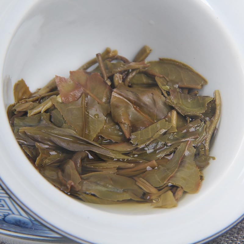 Natural Iceland Ancient Tree Puerh Raw Tea Menghu Yunnan 357g/12.59oz Exquisite Bamboo Shootshells Packaging 冰岛春尖古树普洱生茶云南勐库七子普洱茶叶 357g