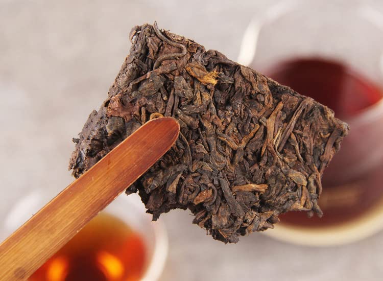 Classic Tea 1000g / 35.27oz Natural and additive-free Mellow Ancient Rhythm Tea Bricks Rare Puerh Ripe Tea Tea Bricks Tea Gift, Black tea 经典茶叶藏醇古韵茶砖 珍藏普洱茶熟茶茶砖 茶礼1000g