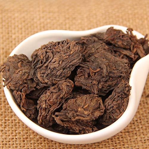 Natural and Additive-free Puerh Tea Golden Bud Old Tea Fermented Loose Yunnan Black Tea Natural Loose Tea Leaf Menghai Ripe Tea Cooked Tea 黑茶普洱茶500g陈年金芽 老茶头 自然沱 散茶叶 勐海熟茶