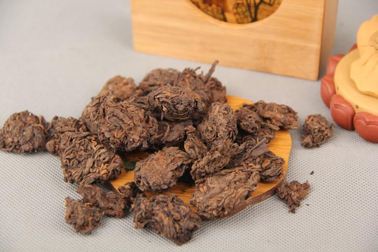 Natural and Additive-free Puerh Tea Golden Bud Old Tea Fermented Loose Yunnan Black Tea Natural Loose Tea Leaf Menghai Ripe Tea Cooked Tea 黑茶普洱茶500g陈年金芽 老茶头 自然沱 散茶叶 勐海熟茶