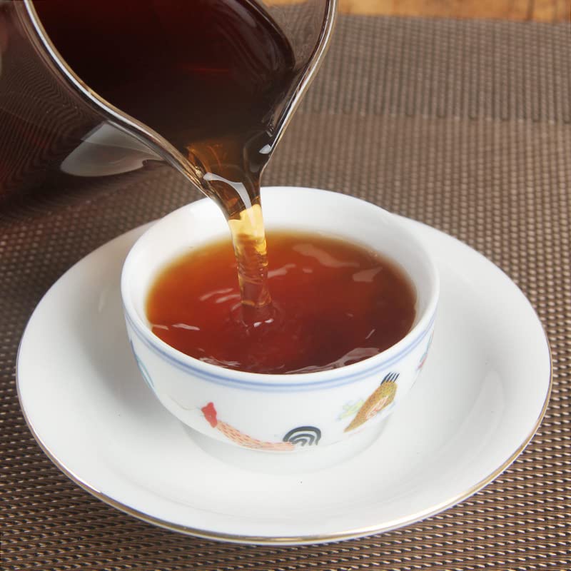 Yunnan Glutinous Fragrance Tea 500g Fossil Puerh Tea Glutinous Fossil Broken Silver Ripe Tea and Premium Gift Box Tea Set for Tea Lovers 糯米香碎银子熟茶和美礼盒装茶叶