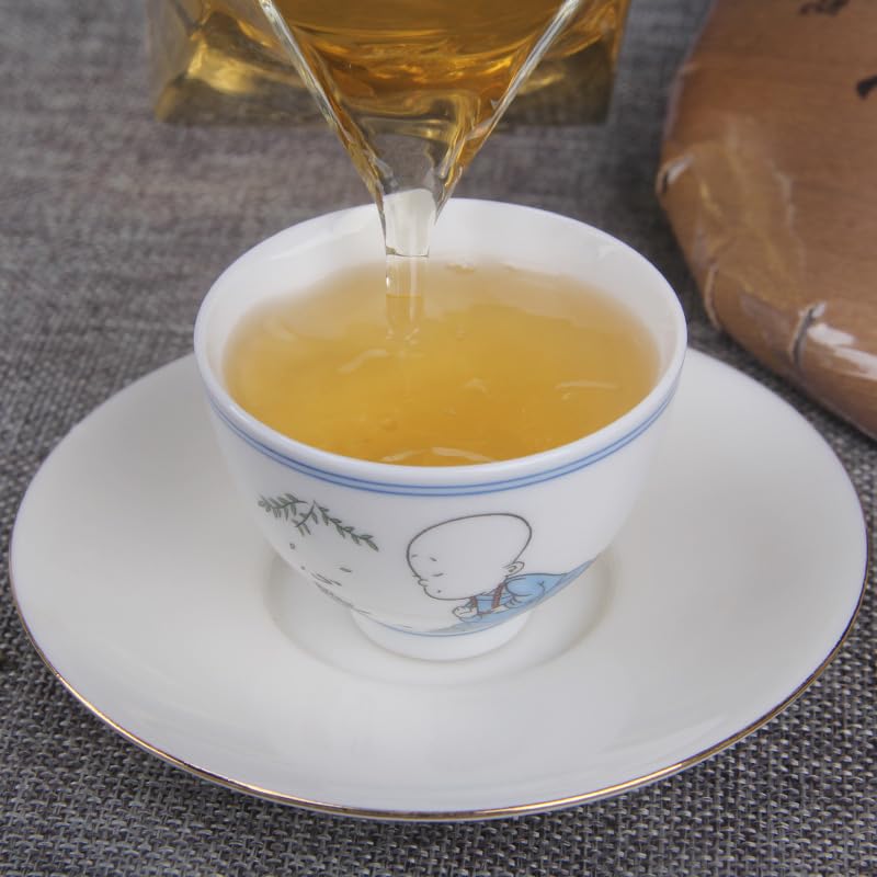 Natural Iceland Ancient Tree Puerh Raw Tea Menghu Yunnan 357g/12.59oz Exquisite Bamboo Shootshells Packaging 冰岛春尖古树普洱生茶云南勐库七子普洱茶叶 357g