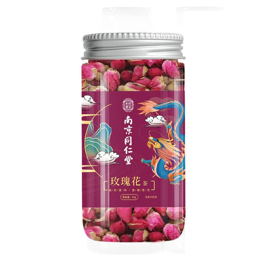 Natural Premium Rose Wellness Tea Herbal Tea R Non-GMO and Vegan-Sugar freeRose Bottle 1.58oz/45g Combination Flower Tea 玫瑰花养生茶重瓣玫瑰瓶装