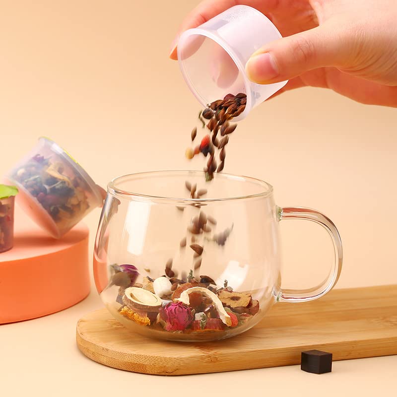 Chinese Herbal Tea Small Cans of Red Ginseng, Cinnamon, Rose, Etc, 24 Kinds of Herbal Tea Combinations of Flower Tea 24味红参阿胶女神茶升级款小罐红参桂圆玫瑰养气茶