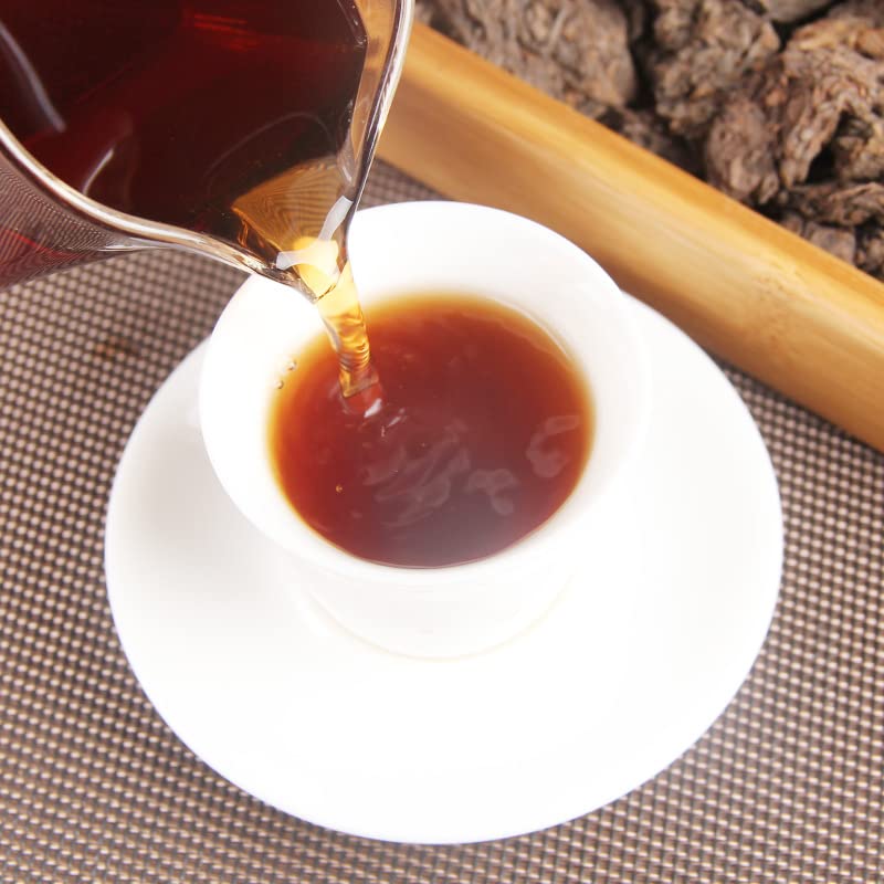 Yunnan Premium Pu-erh Tea 500g Cooked Tea Menghai Golden Bud laochatou Aged Fully Fermented Red Tea 云南普洱茶 熟茶 散 老茶 500g老茶头 勐海金芽小茶头