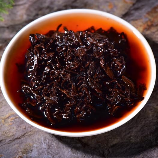 Natural Without Additives Ripe Tea Menghai 357g Brown Puerh Golden Bud Puerh Palace Qizi Cake Tea 普洱茶 熟茶 勐海357克布朗野放普洱金芽