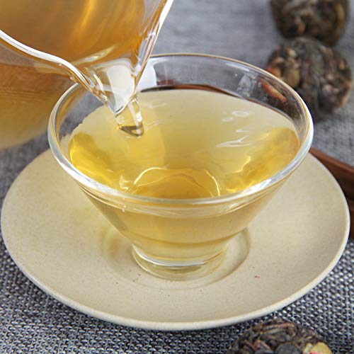 Premium Herbal Pu'er Rose Tea Dragon Pearl Pu'er Small Tuo Tea Ancient Tree Tea Pure Material Raw Tea Green Tea 手工花草普洱玫瑰花茶龙珠手工普洱小沱茶古树茶纯料生茶