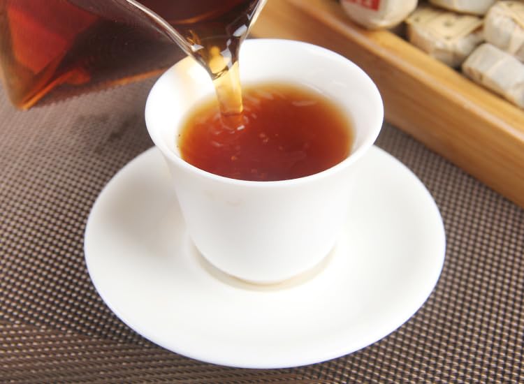 KaduoGolden Bud Puerh Tea Small Tuo Tea Cake 500g Yunnan Ripe Tea Small Lump Fragrance Black Tea Leaf Jade Cake Smooth and Mellow Ripe Tea 卡朵金芽普洱茶小沱茶饼云南熟茶小坨小粒装高香黑茶叶玉饼