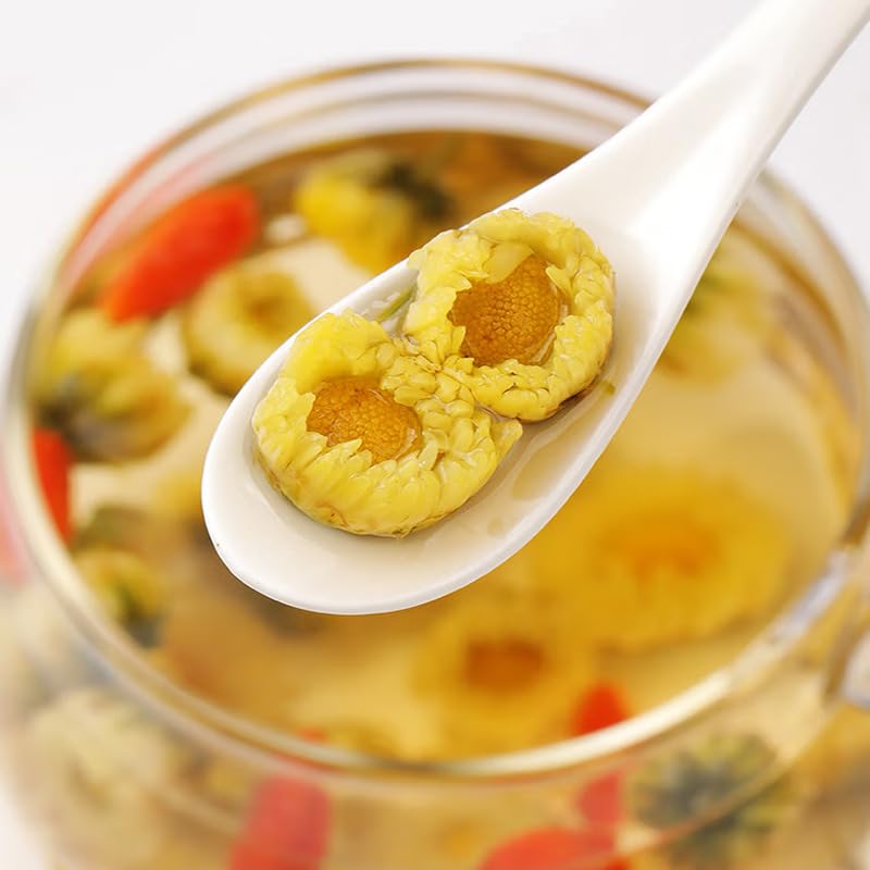 Tong Ren tang Dried Fresh Blooming Tea Flowers Chrysanthemum tea 30g/1.05oz Flowering Tea,Herbal tea, Natural Flower Tea Leaves & Edible Flowers 南京同仁堂菊花茶胎菊四季常备30克