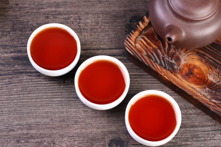 Natural Without Additives Yunnan Puerh Tea Gong ting Cake Ripe Tea 357g Premium Qizi Cakes Chinese Black tea 云南普洱茶 宫廷贡饼(黑)熟茶 357克七子饼