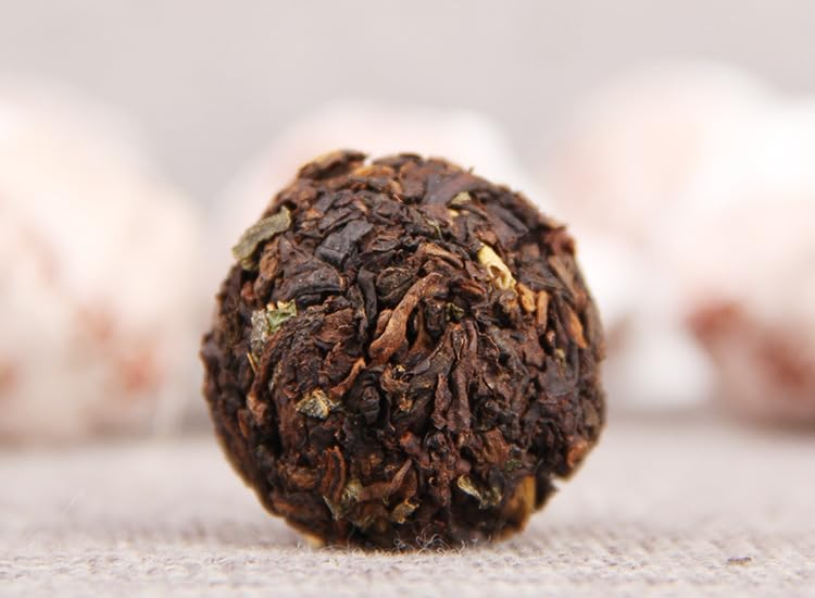 Yunnan Natural and Additive-free Glutinous Rice Fragrance Pu-erh Tea Pu-erh Ripe Tea Black Tea Longzhu Individual packaging Pu-erh Tea Tuo Tea 糯米香普洱茶 普洱熟茶龙珠500g