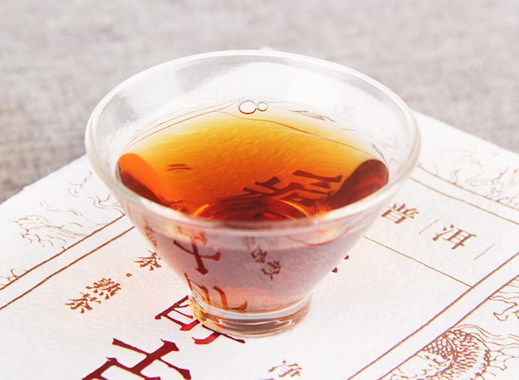 Classic Tea 1000g / 35.27oz Natural and additive-free Mellow Ancient Rhythm Tea Bricks Rare Puerh Ripe Tea Tea Bricks Tea Gift, Black tea 经典茶叶藏醇古韵茶砖 珍藏普洱茶熟茶茶砖 茶礼1000g
