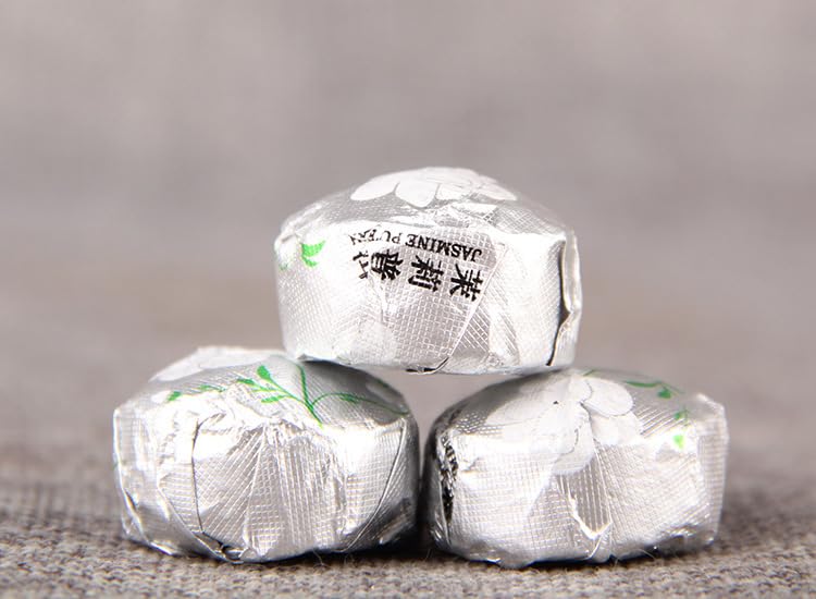 Yunnan Flower Tea Tuo Tea Jasmine Puerh Ripe Tea 500g Combination Herbal Tea Tea Jasmine Puerh Tea cooked tea 小沱茶茉莉花普洱熟茶组合花草茶茶茉莉普洱茶叶500g