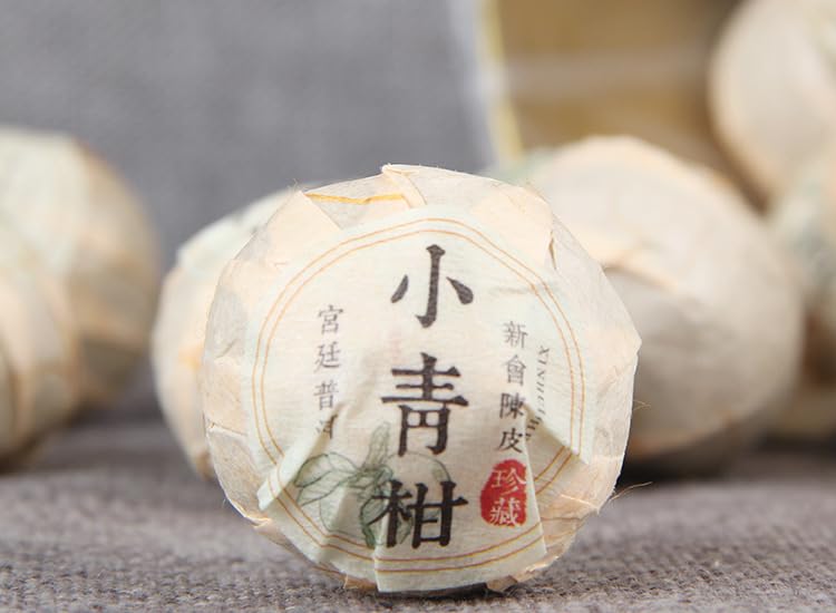 Delicate Tea Gift Xinhui Xiaoqingkan 500g Puerh Tea Tangerine Puerh Tea Green Citrus Puerh Tea Xinhui Chen Pi Ripe Tea Cooked tea 新会小青柑普洱茶桔普茶青柑普茶新会陈皮熟茶500g