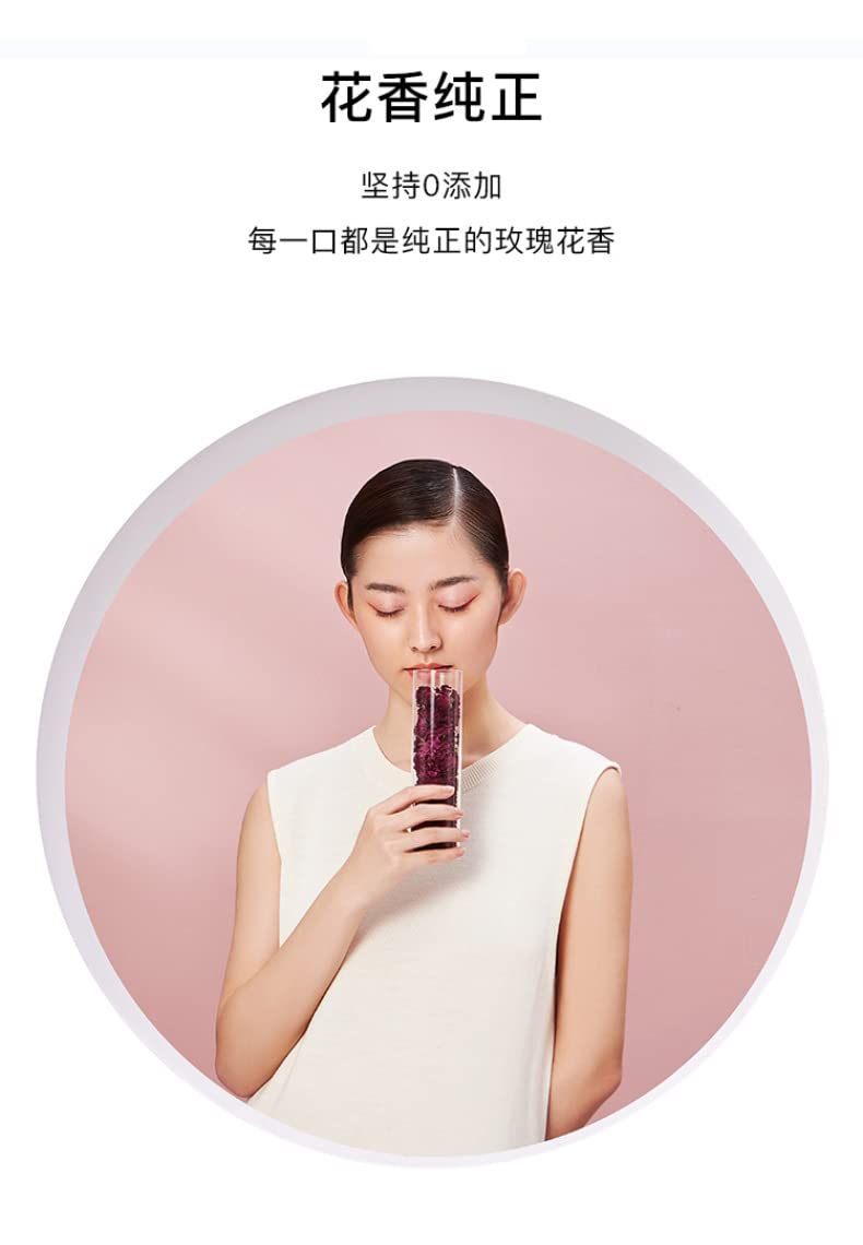 Natural Premium Rose Wellness Tea Herbal Tea R Non-GMO and Vegan-Sugar freeRose Bottle 1.58oz/45g Combination Flower Tea 玫瑰花养生茶重瓣玫瑰瓶装