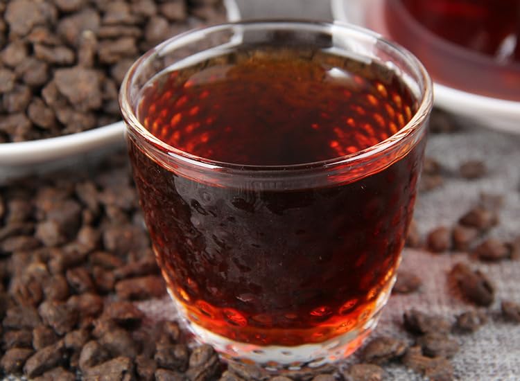 Yunnan Pu'er Tea Menghai Lao cha tou Ripe Tea Fragrant Fossil Tea Broken Silver Yunnan Pu 'er Tea 500g / 17.63oz Cooked Tea 云南普洱茶 勐海老茶头熟茶糯香茶化石 碎银子 500克罐装茶礼