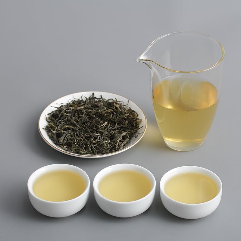 Premium Organic Yunnan Green Tea Spring Tea (Yunsi) Natural and Additive-free 500g Spring Tea Dian Green Loose Tea 云南绿茶 明前春茶 银丝 (云丝 )春茶 滇绿 散茶