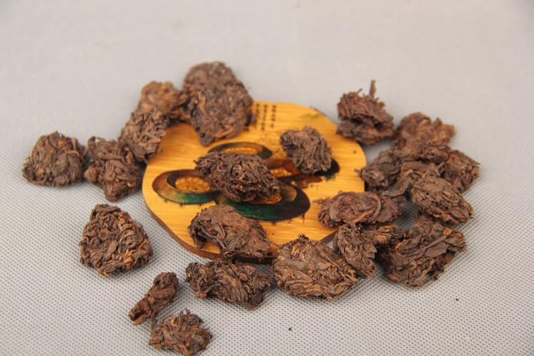 Natural and Additive-free Puerh Tea Golden Bud Old Tea Fermented Loose Yunnan Black Tea Natural Loose Tea Leaf Menghai Ripe Tea Cooked Tea 黑茶普洱茶500g陈年金芽 老茶头 自然沱 散茶叶 勐海熟茶