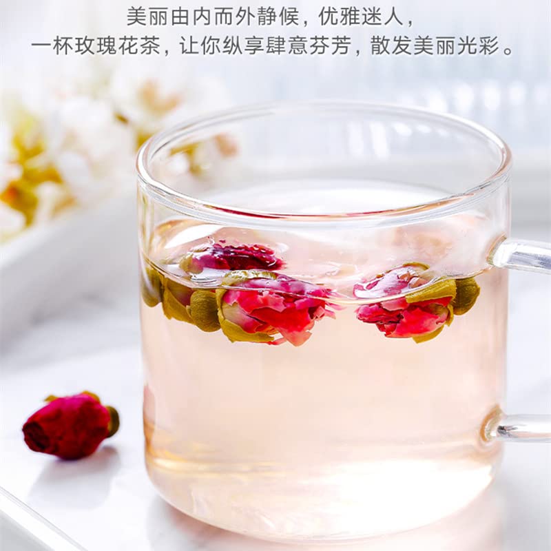 Natural Premium Rose Wellness Tea Herbal Tea R Non-GMO and Vegan-Sugar freeRose Bottle 1.58oz/45g Combination Flower Tea 玫瑰花养生茶重瓣玫瑰瓶装