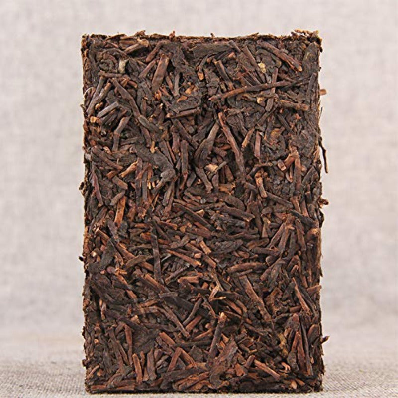 Pu-erh Tea Ripe Tea Brick 250g Cooked Tea The Beauty of Mellow Old Tree Original Leaf Brick Menghai Old Tea Stem Brick Aged Sweet and Mellow 普洱茶熟茶砖 至醇之美老树原叶砖250g 勐海陈年老茶梗砖