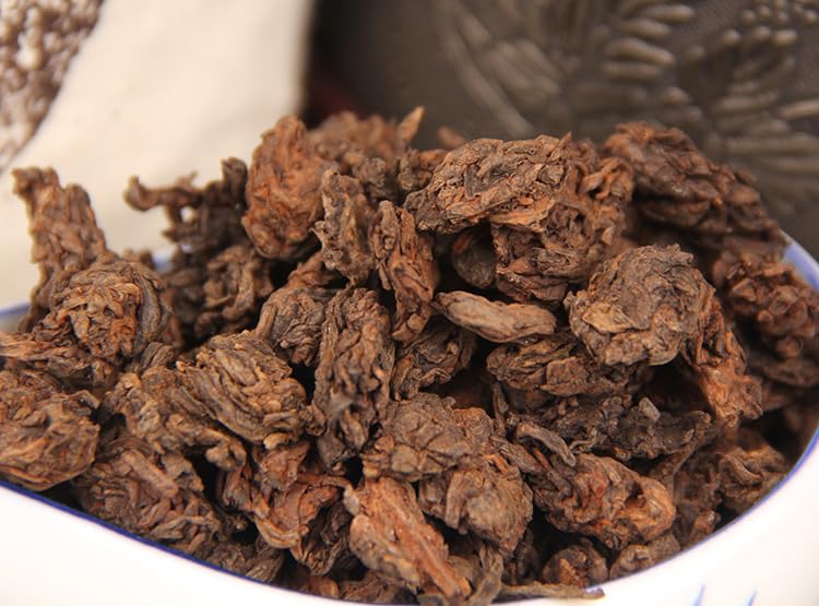 Premium Puerh Tea 500g Aged Golden Bud Laochatou Small Natural Tuo Loose Tea Leaf Menghai Ripe Tea Fermented Loose Yunnan Black Tea 陈年金芽老茶头 小号自然沱 勐海熟茶500g