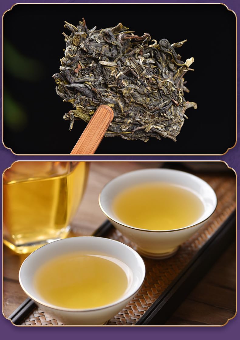 Premium organic Puerh Tea Raw Tea 357g Yiwu Raw Tea Guafengzhai Big Tree Arbor Tea Green Tea Puerh Tea Cake Yunnan Qizi Cake Tea 普洱茶生茶 易武生茶刮风寨大树乔木茶 普洱茶饼