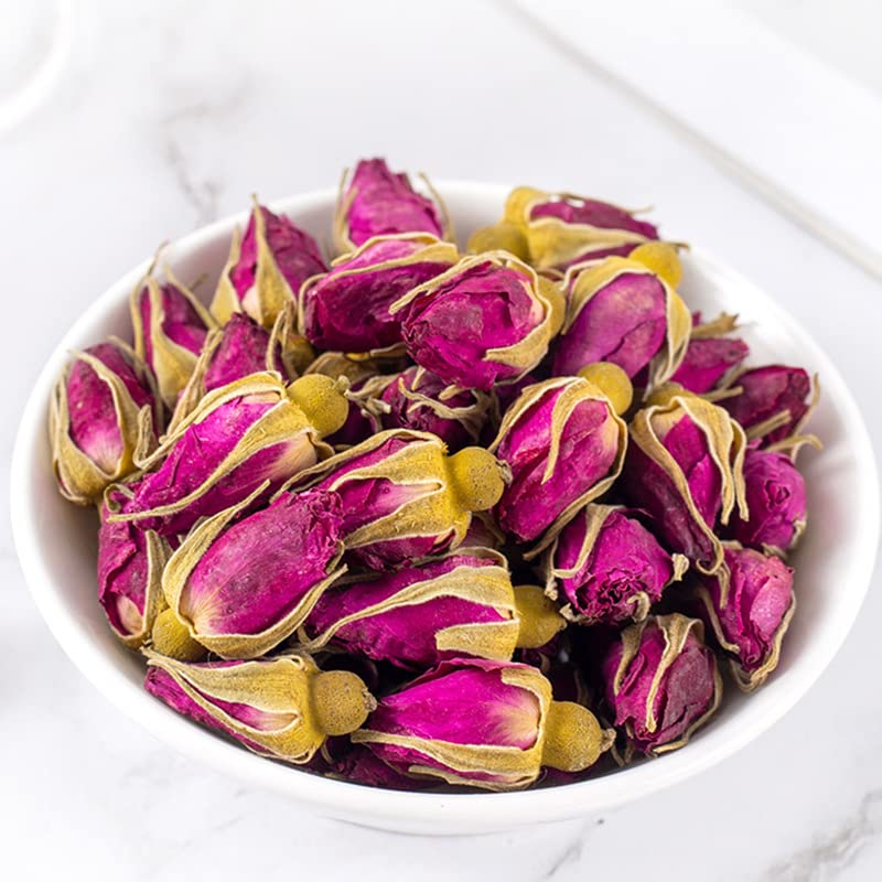 Natural Premium Rose Wellness Tea Herbal Tea R Non-GMO and Vegan-Sugar freeRose Bottle 1.58oz/45g Combination Flower Tea 玫瑰花养生茶重瓣玫瑰瓶装