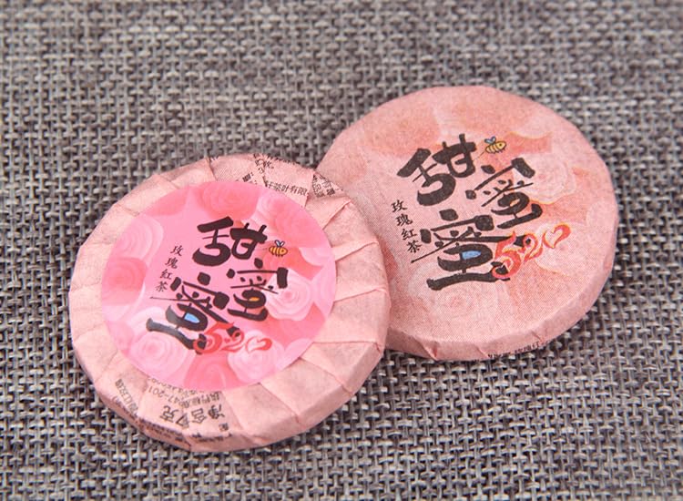 Natural and Additive-free Rose Black Tea Small Tuo Tea Cake Yunnan Dian Hong Tea Sweet Honey Rose Tea Small Jade Cake Flower 玫瑰红茶小沱茶饼云南滇红茶叶