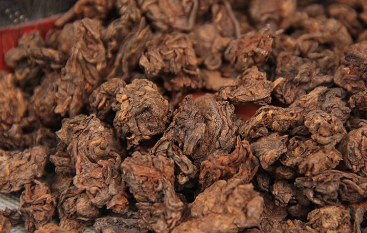 Premium Puerh Tea 500g Aged Golden Bud Laochatou Small Natural Tuo Loose Tea Leaf Menghai Ripe Tea Fermented Loose Yunnan Black Tea 陈年金芽老茶头 小号自然沱 勐海熟茶500g