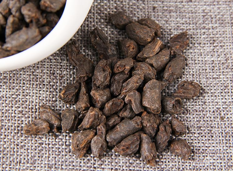 Premium Pu-erh Tea Menghai Jasmine Tea Fossilised Silver 500g Strong Fragrance Ripe Puerh Loose Tea Aged Yunnan Black Tea 普洱茶 勐海茉莉茶化石碎银子 浓香熟普散茶500g