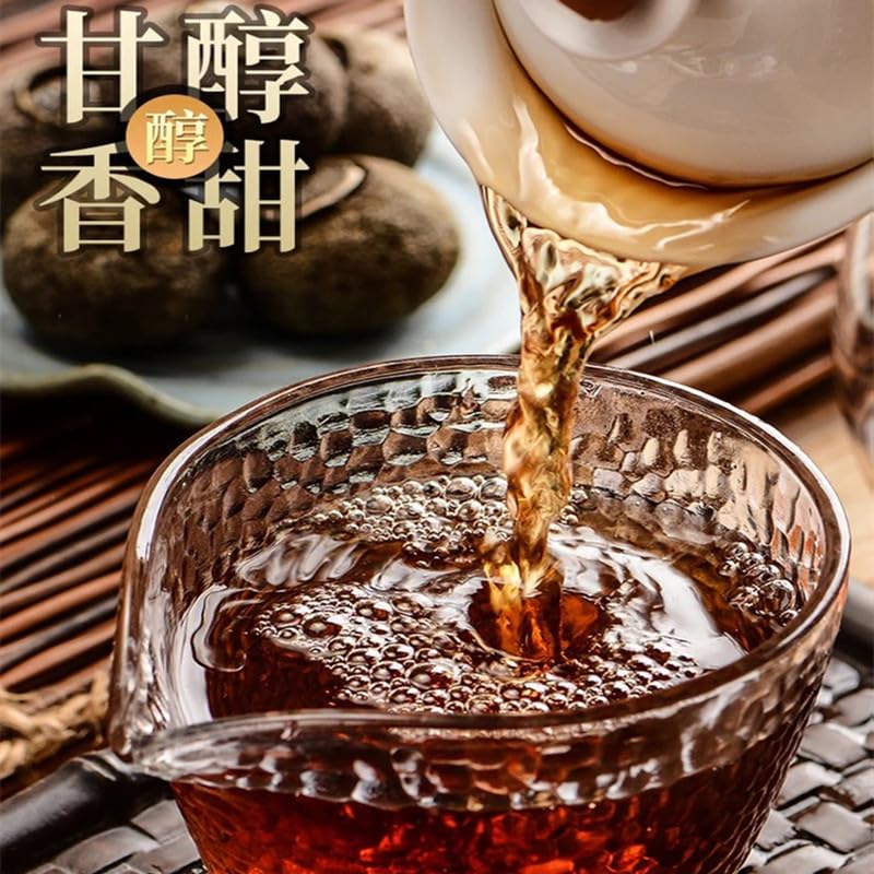 Guangdong Xinhui Puerh Small Green Citrus Tea Citrus Tea Puerh Ripe Tea Chen Pi Puerh Tangerine Puerh Tea 500g/ 17.63oz Cooked Tea陈皮普洱桔普茶500克罐装