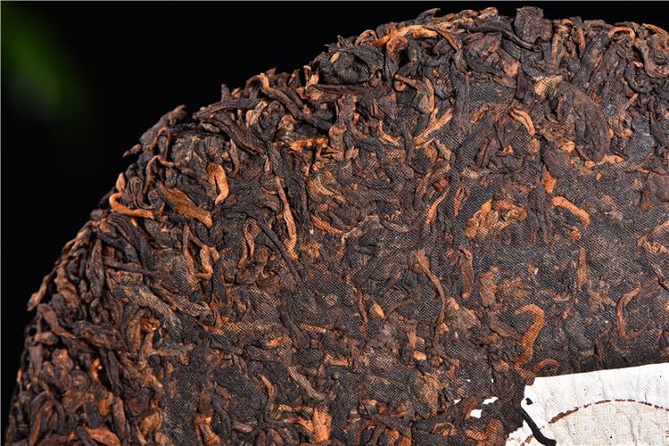 Natural Puerh Tea Cooked Tea Big Tree Puerh Ripe Tea 357g / 12.59oz Yunnan Qizi Cake Tea,Aged Aroma, Mellow and Smooth Flavour 大树普洱 醇品357克 云南七子饼茶