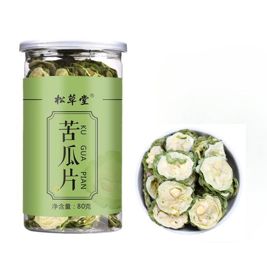 Dried Bitter Melon Canned Bitter Melon Tea Bitter Melon Slices Fresh Farmhouse Bitter Melon Tea 80g Herbal Tea苦瓜片 新鲜农家 苦瓜干