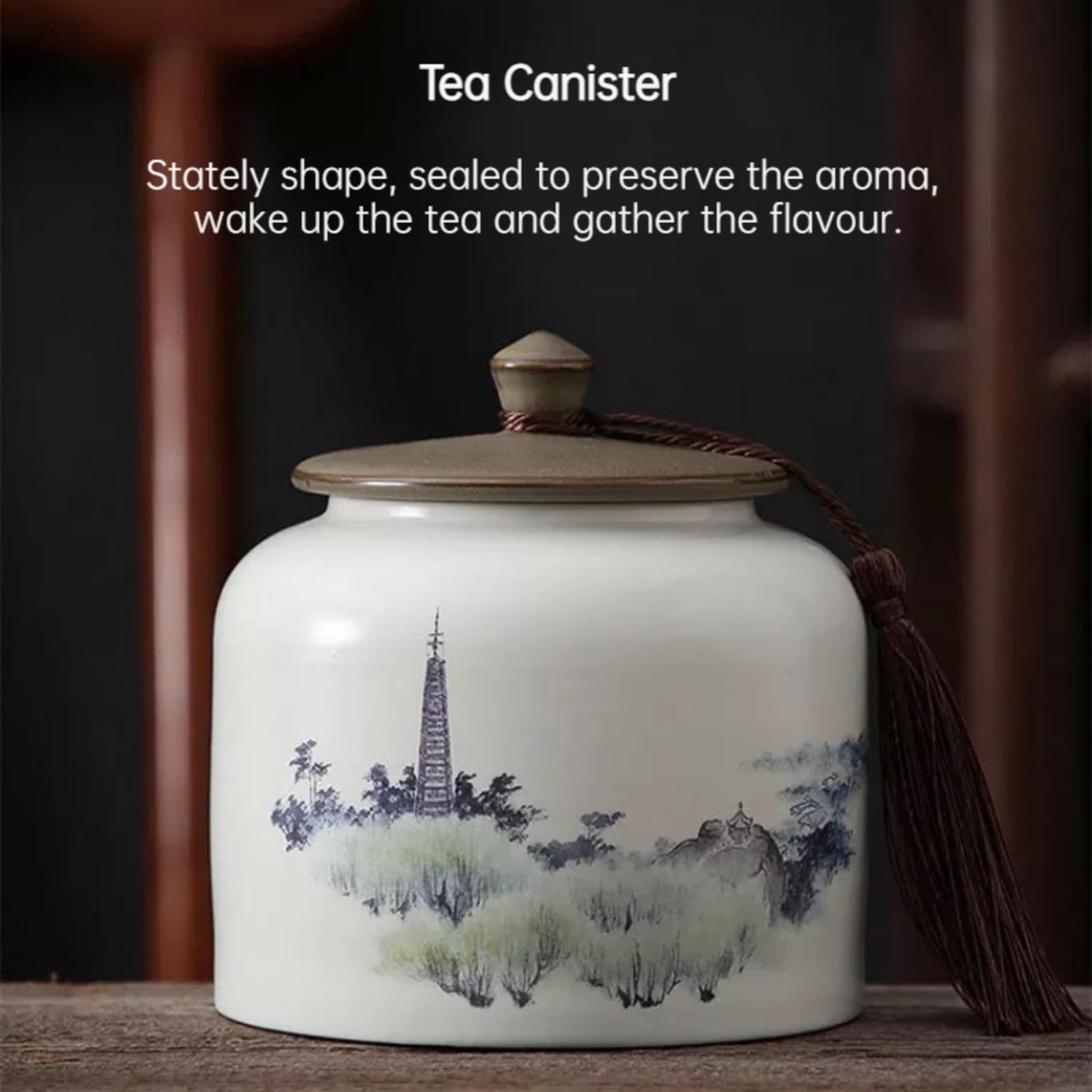 Premium Chinese Mingqian Biluo Tea High Mountain Yunwu Green Tea Wooden Box Tea Spring Tea 400g Tender Buds Ceramic Canned Biluochun 明前新茶碧螺春高山云雾绿茶春茶嫩芽陶瓷木盒装400g