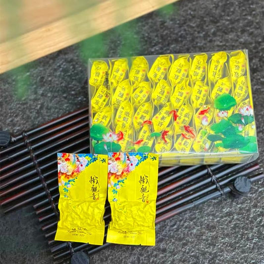 Natural and additive-free Anxi Origin Tieguanyin Tea 1725 Oolong Tea Orchid Fragrance 7.5g*60 Small bags 安溪原产地铁观音茶叶1725乌龙茶兰花香