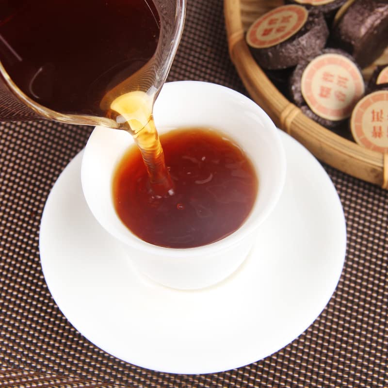 Natural and Additive-free Glutinous Rice Fragrance Puerh Tea Small Tuo Tea Cake 500g Yunnan Ripe Tea Glutinous Fragrance Black Tea 糯米香普洱茶小沱茶饼云南熟茶小坨小粒装糯香黑茶叶糯香玉饼