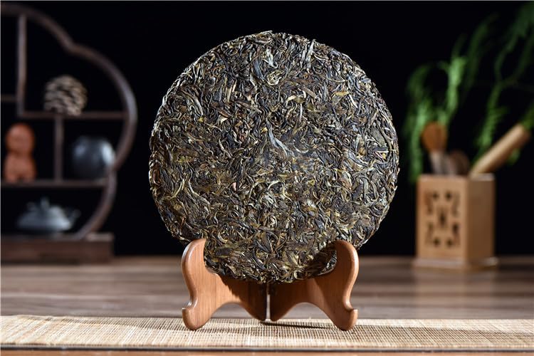 Premium Puerh Tea Cake Yiwu Puerh Raw Tea Green tea 357g Yunnan Qizi Cake Raw Tea Deliciously Smooth Puerh Tea 普洱茶饼 易武国有林 357g普洱生茶 云南七子饼茶