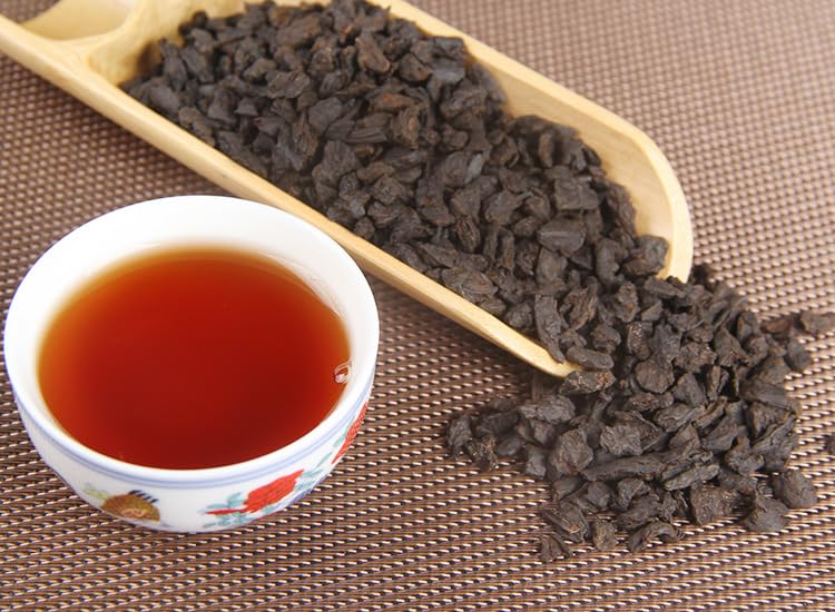 Yunnan Glutinous Fragrance Tea 500g Fossil Puerh Tea Glutinous Fossil Broken Silver Ripe Tea and Premium Gift Box Tea Set for Tea Lovers 糯米香碎银子熟茶和美礼盒装茶叶
