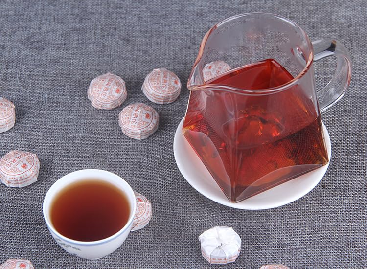 Yunnan Natural and additive-free Menghai Puerh Tea Cooked Tea Original Flavour Tuo Mini Tuo Black tea Original Flavour Mellow Tea Ripe tea 原味沱 迷你小沱原味醇香茶500g