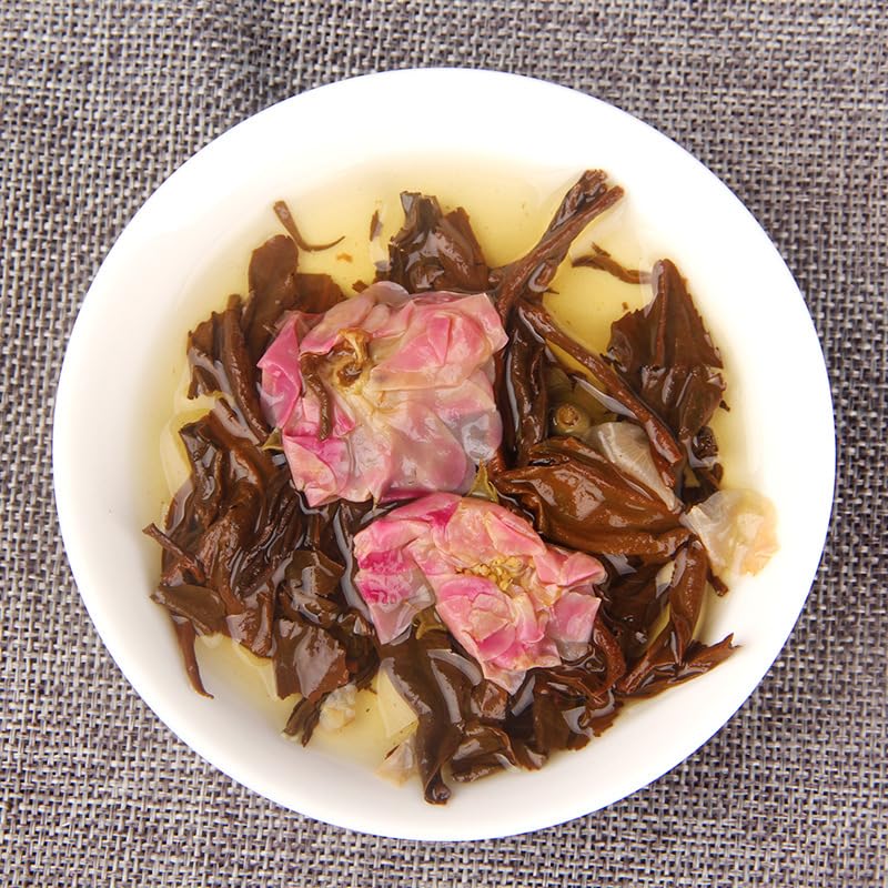 Natural and Additive-free Rose Black Tea Small Tuo Tea Cake Yunnan Dian Hong Tea Sweet Honey Rose Tea Small Jade Cake Flower 玫瑰红茶小沱茶饼云南滇红茶叶