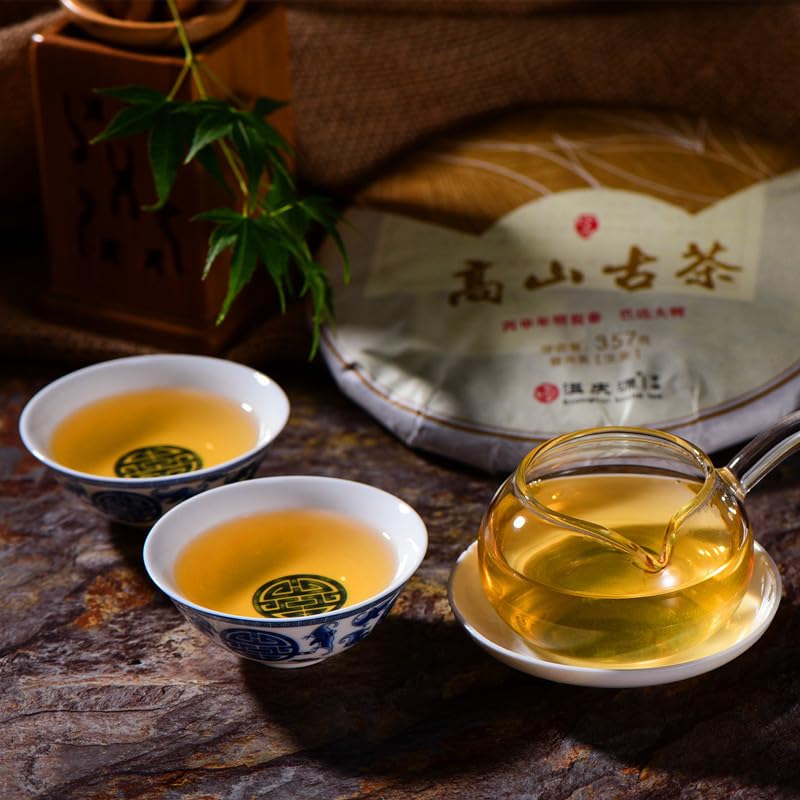 Natural and additive-free Puerh Tea Spring Raw Tea 357g High Mountain Ancient Tree Tea Menghai Ppuerh tea organic loose leaf 普洱茶春生茶 高山古树 357g巴达大树勐海普洱