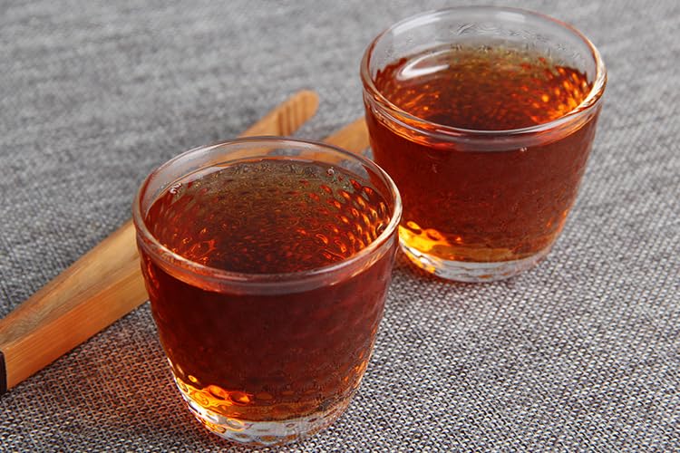 Yunnan Natural and Additive-free Puerh Tea Fulu Shouxi Tea Brick 100g Cooked Tea Taste Mellow Aroma Sweetness 云南普洱茶 2007年 中茶牌 中茶福禄寿喜 茶砖 100g 熟茶